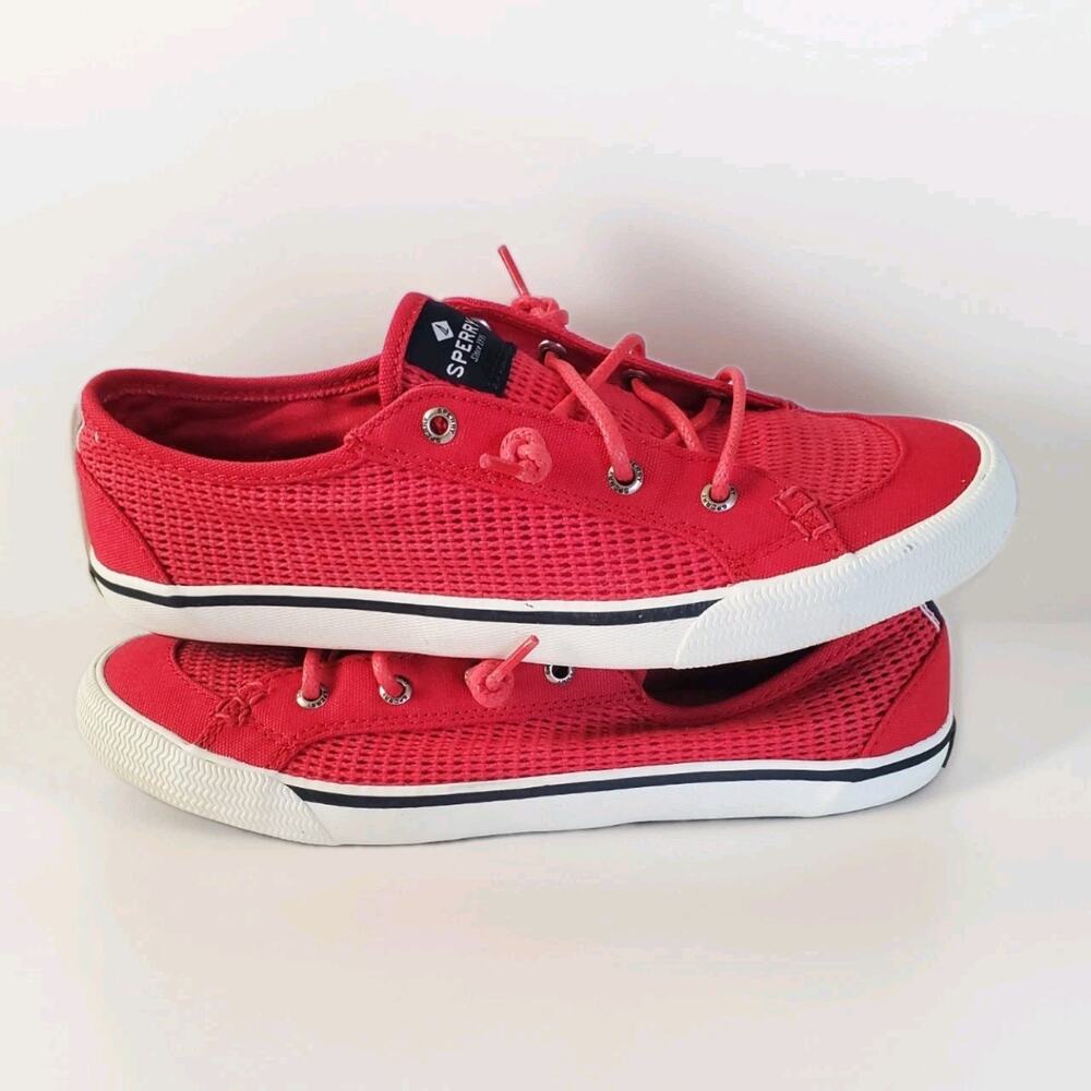 NIB Sperry Lounge LTT Mesh Red Slip On Sneaker 8.5M 39.5 - Picture 7 of 13